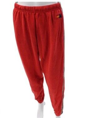 Aviator Nation Red Lightning Bolt Stripe Sweatpants Jogger Retro Rare Small